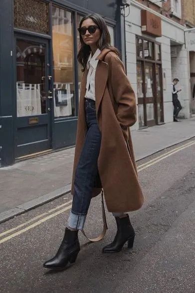 驼色大衣多种风格穿搭攻略,驼色大衣的高级感穿搭示范