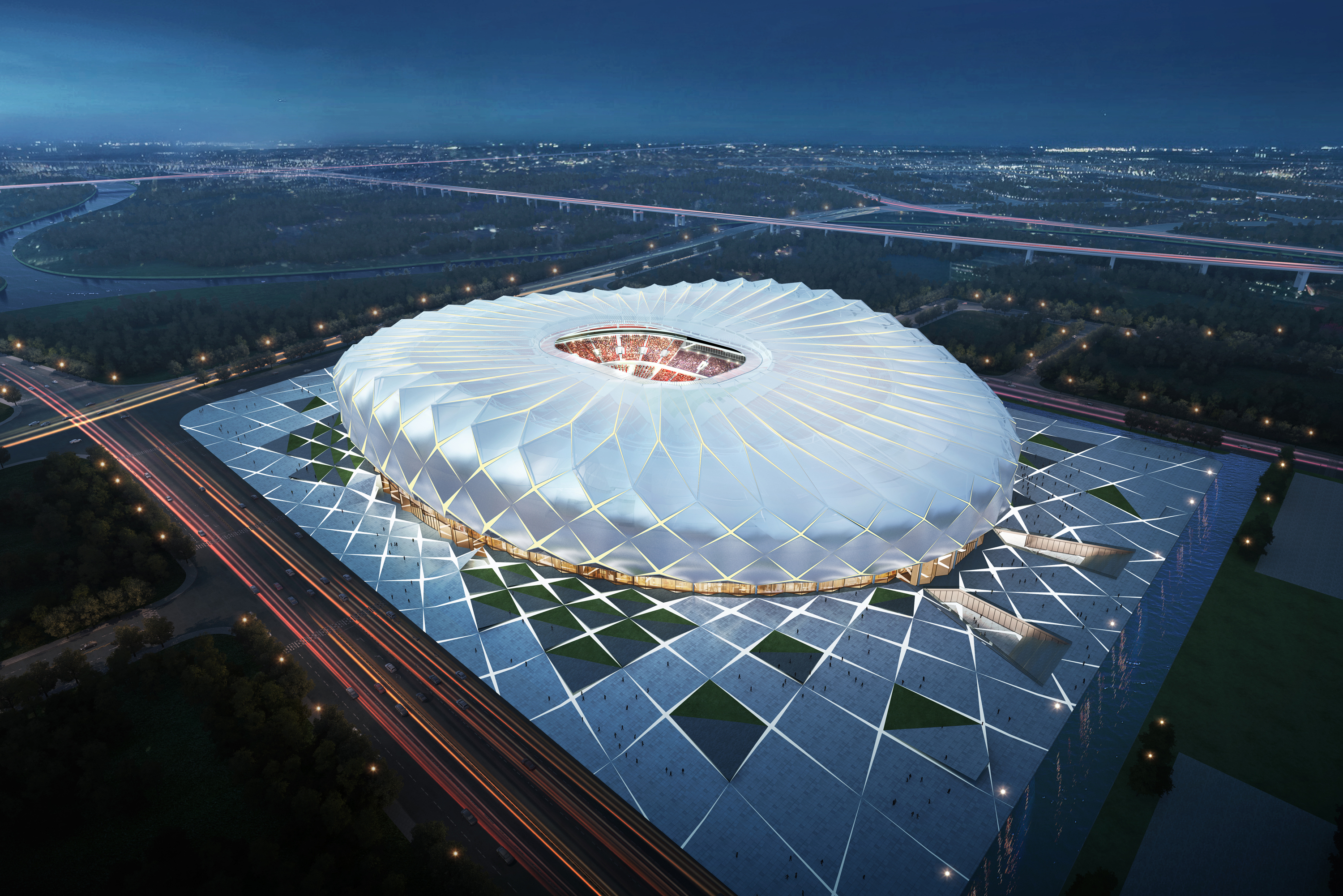 恒大新足球场创意,恒大新球场与世界顶级球场对比