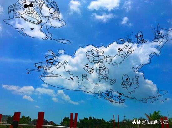某位插画师云上作画网友直呼太可爱