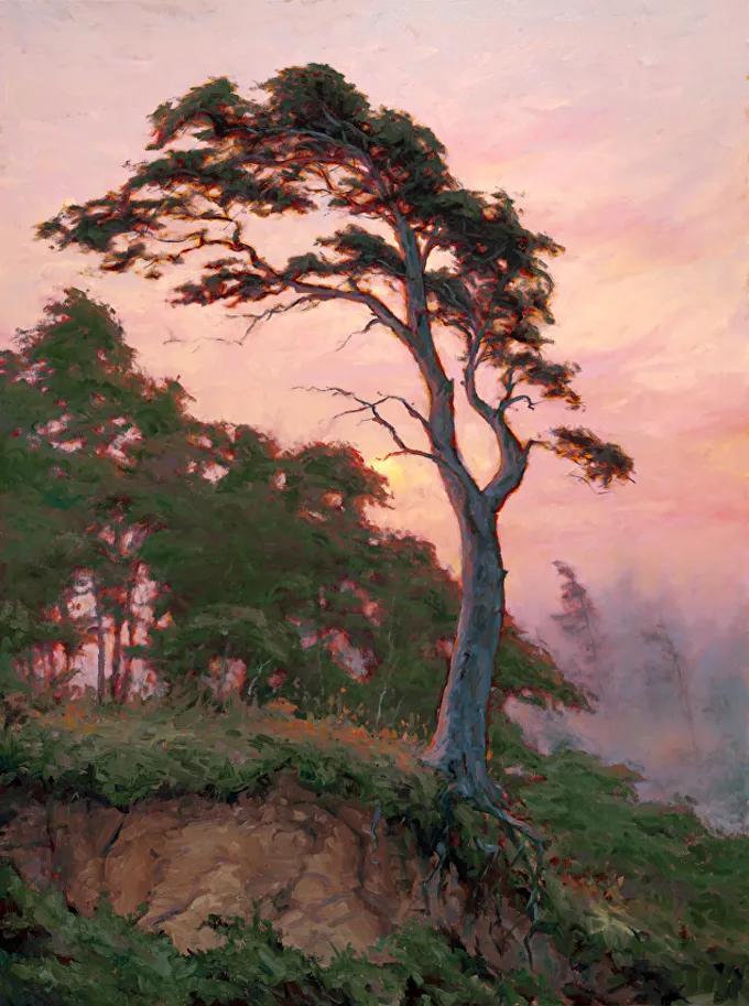 光感特别强的油画风景作品,厚重浓艳的油画风景很浪漫很美