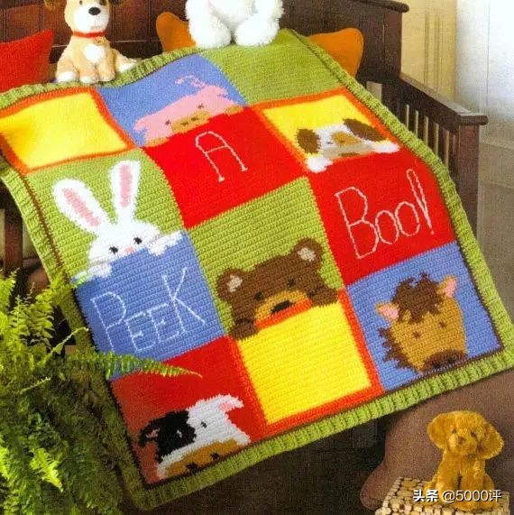 编织宝宝毯教程,编织漂亮婴儿卡通毯子
