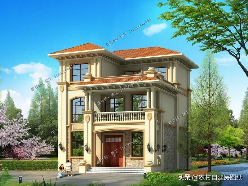 农村三层别墅图片大全带大露台,农村最简单的三层别墅带露台