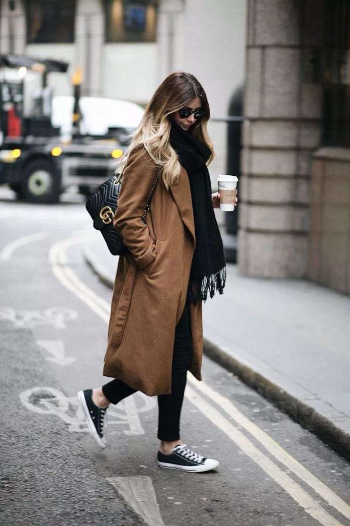 多种系法围巾女款配大衣,搭配大衣超美的一款围巾系法