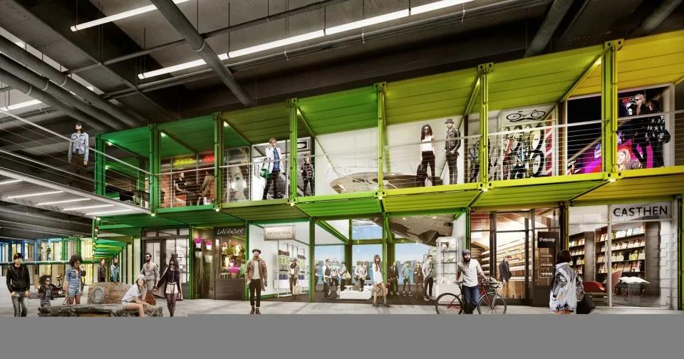 集装箱商业街新模式国外,全球最大集装箱购物中心