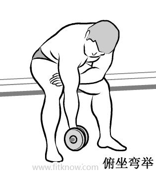 哑铃锻炼肱二头肌方法图解全套,哑铃下蹲锻炼方法图解