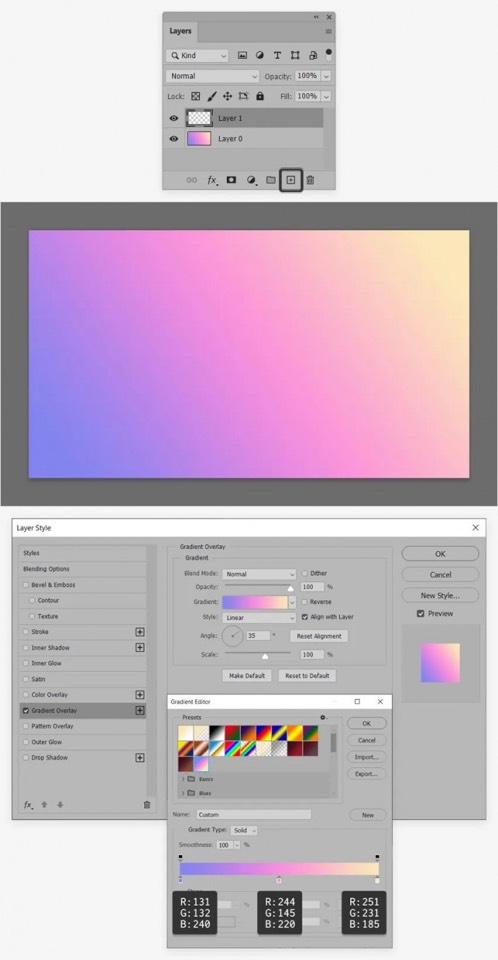 ps中利用渐变工具绘制背景图,ps用渐变工具制作渐变背景