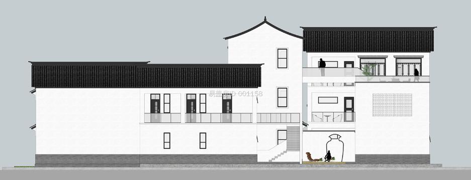 中式别墅群，不想住了可以作为民宿，顶天露台可烧烤、篝火舞会