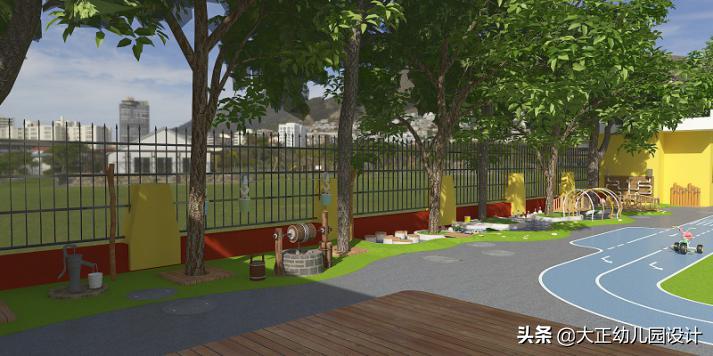 深圳创意幼儿园装修方案,幼儿园户外地面设计