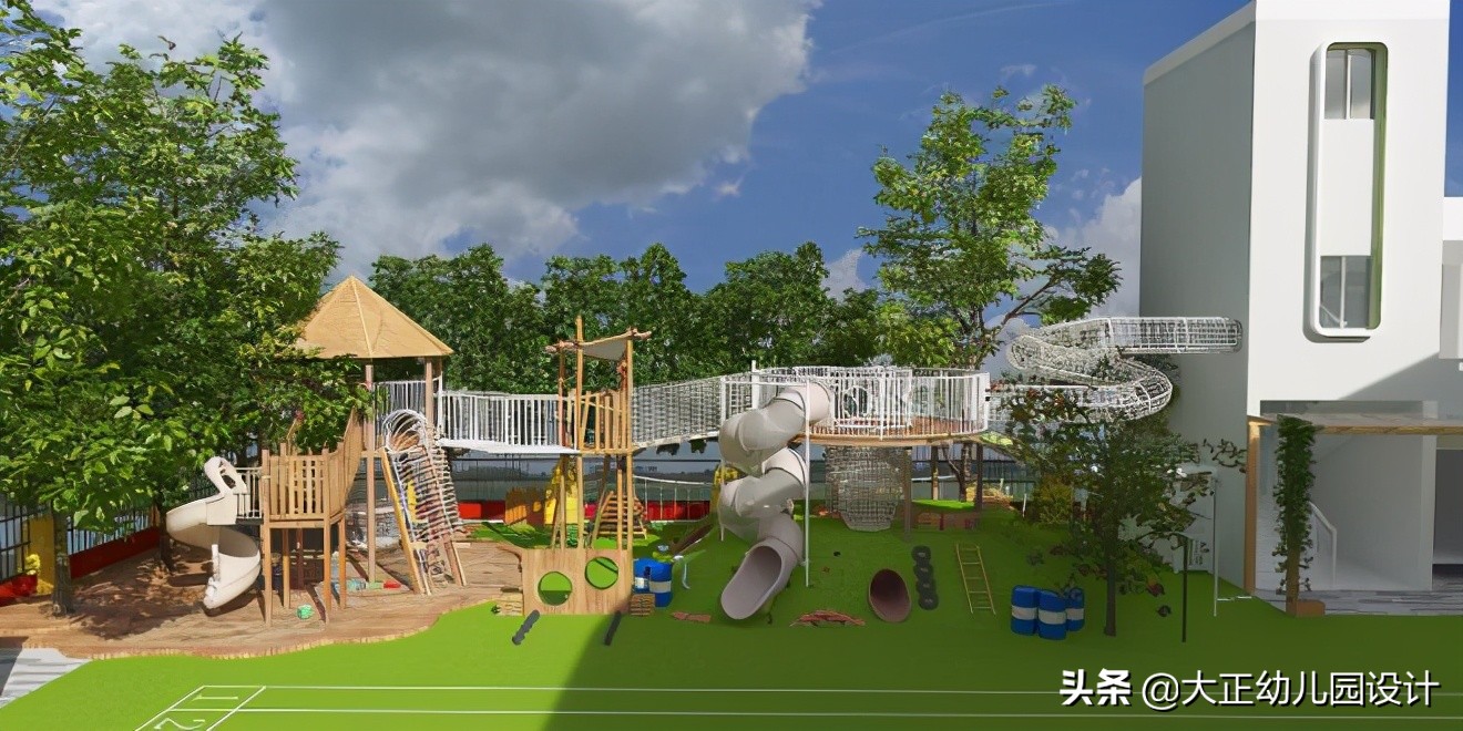 深圳创意幼儿园装修方案,幼儿园户外地面设计