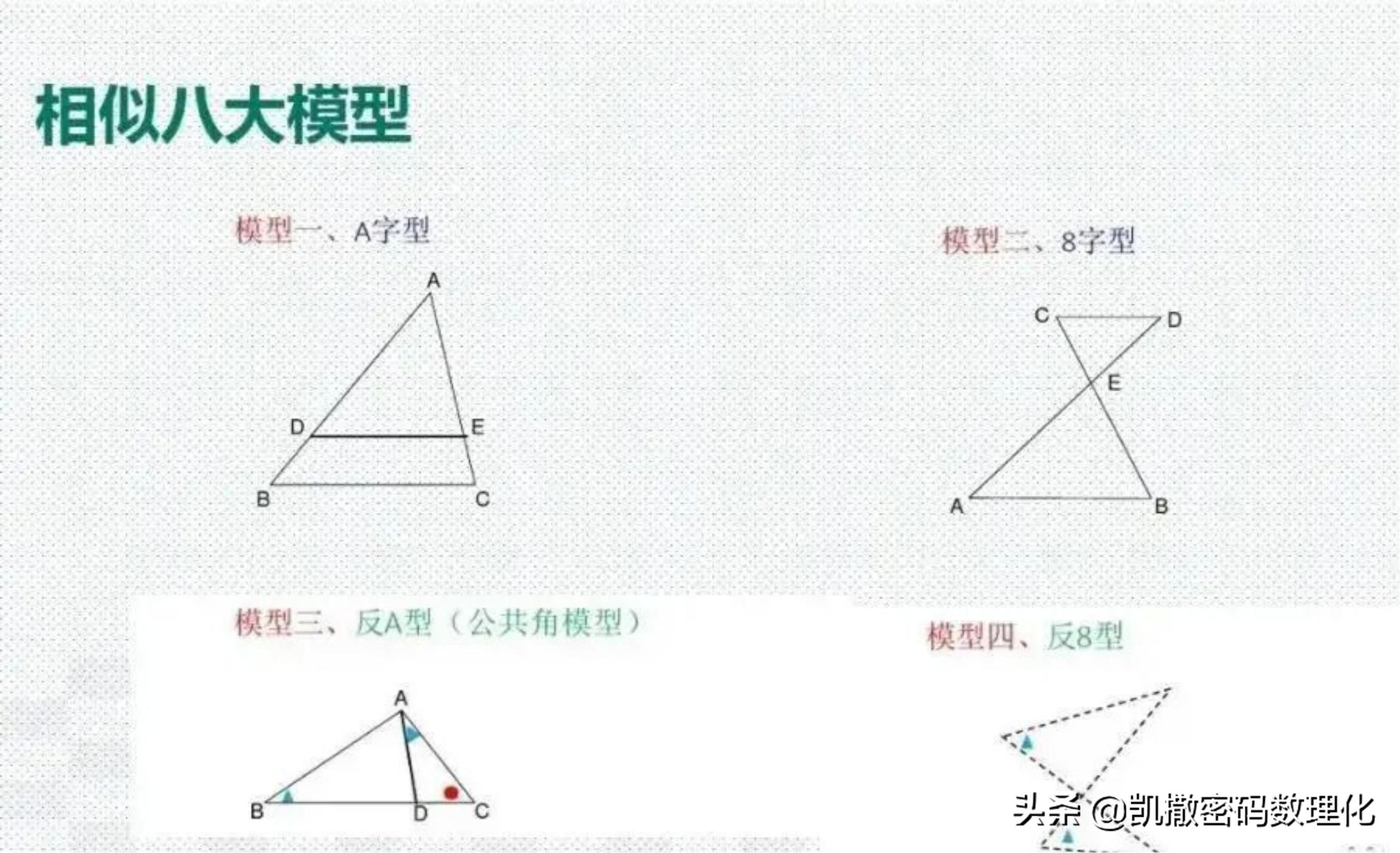 熬了整整七夜！终于把初中数学1-6册几何模型浓缩成70张高清大图