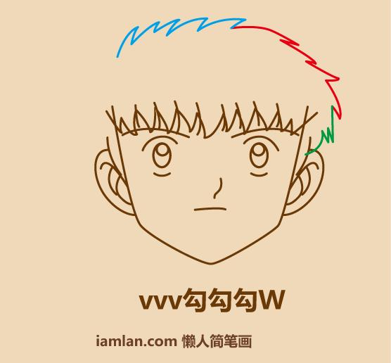 足球小子绘画全过程,30秒画忍者