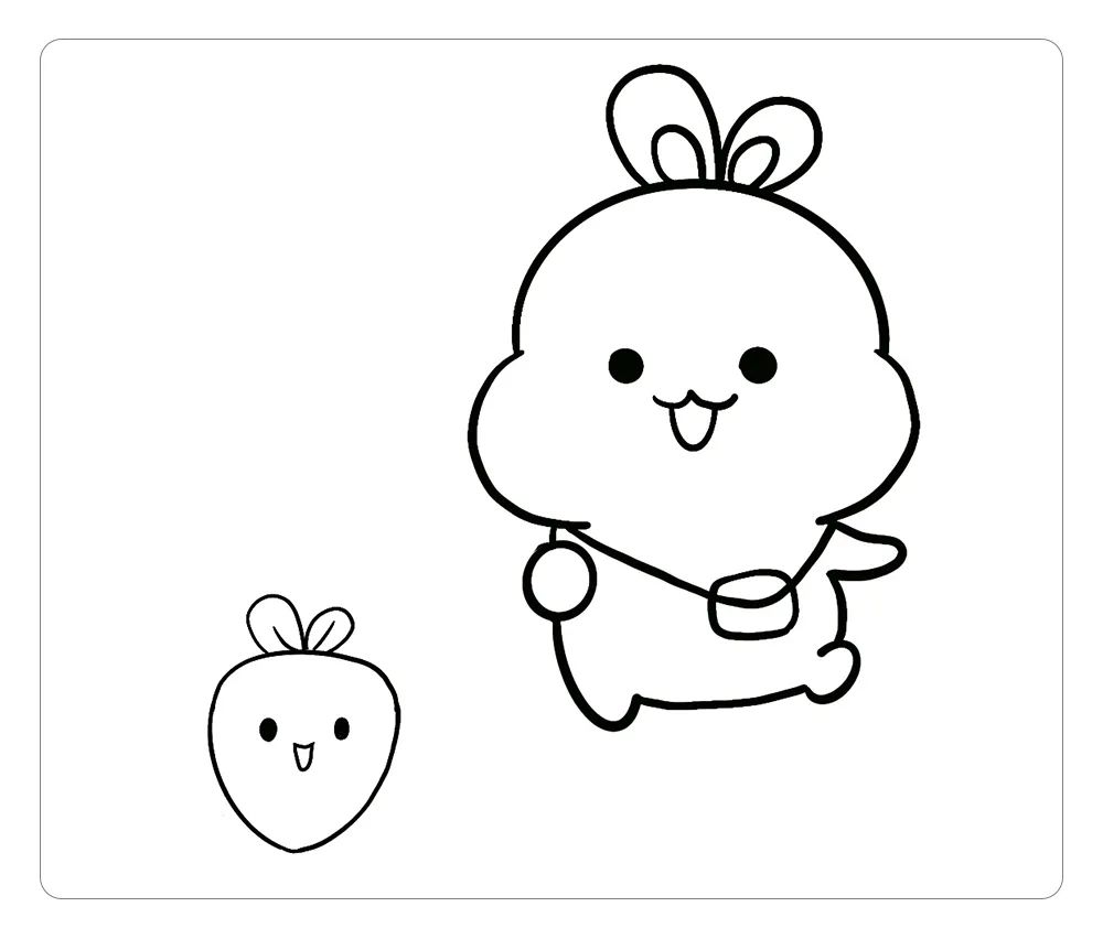 简笔画小动物100种可爱小白兔,幼儿简笔画小白兔大全最简单
