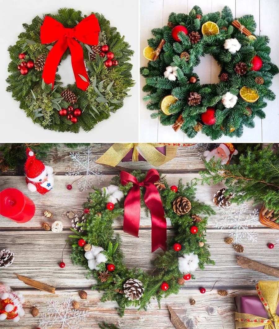 圣诞节创意手工绘画教程,圣诞花环创意儿童画