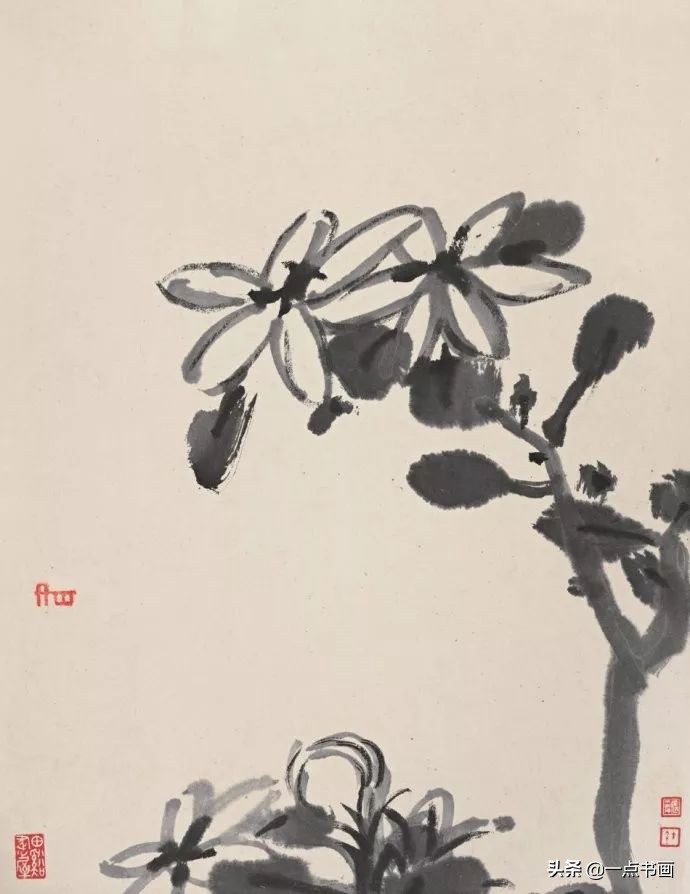 清代山水花鸟画家名单,清代画家朱耷的花鸟画画得很简练