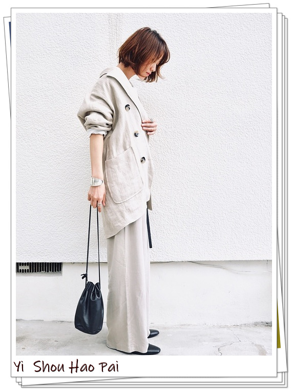 米色裤子穿搭夏天,春季米色裤子怎么搭配上衣