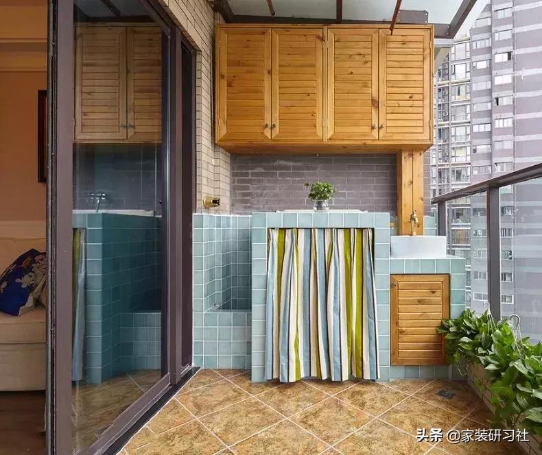 阳台洗衣机柜洗手盆一体带拖把池,阳台拖把池和洗手台二合一洗衣机