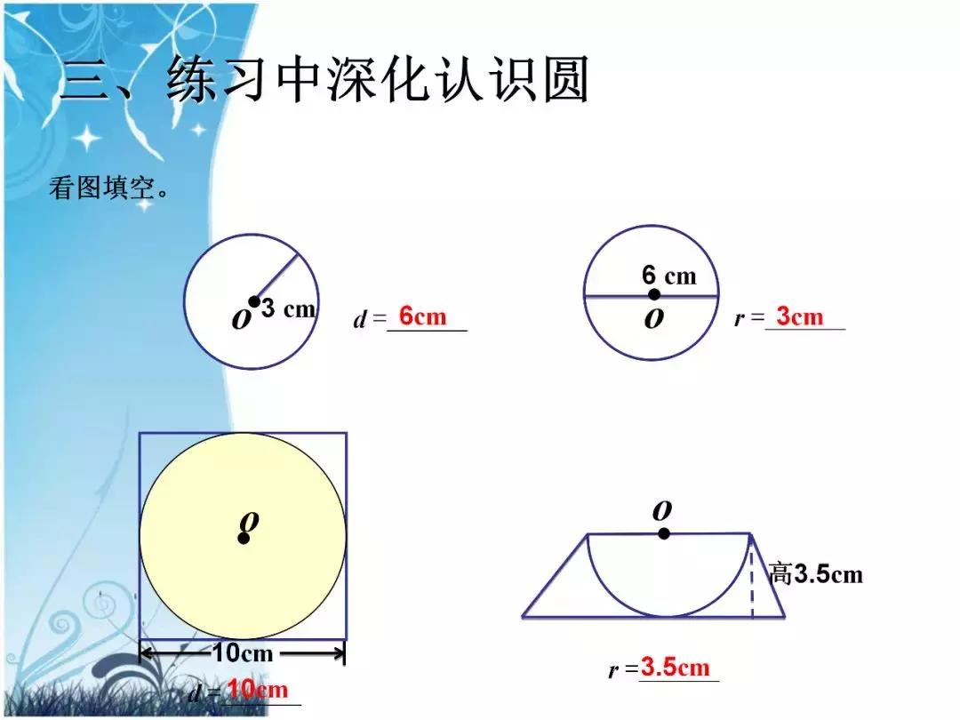人教版六年级上册圆的认识数学,六年级数学第五单元上册圆的认识