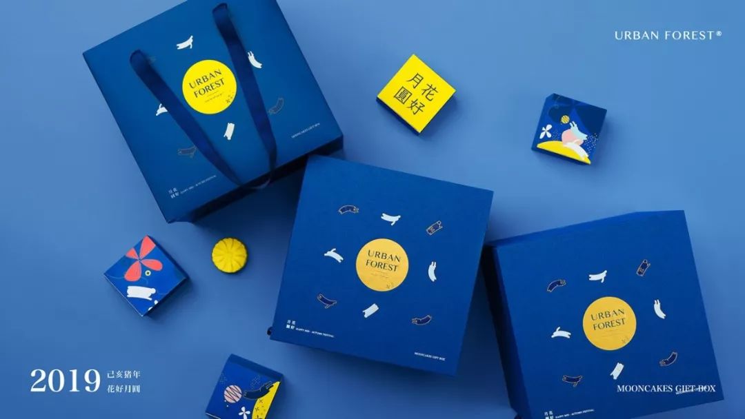 月饼礼盒港风包装设计图,白银月饼瓦楞纸礼盒包装设计