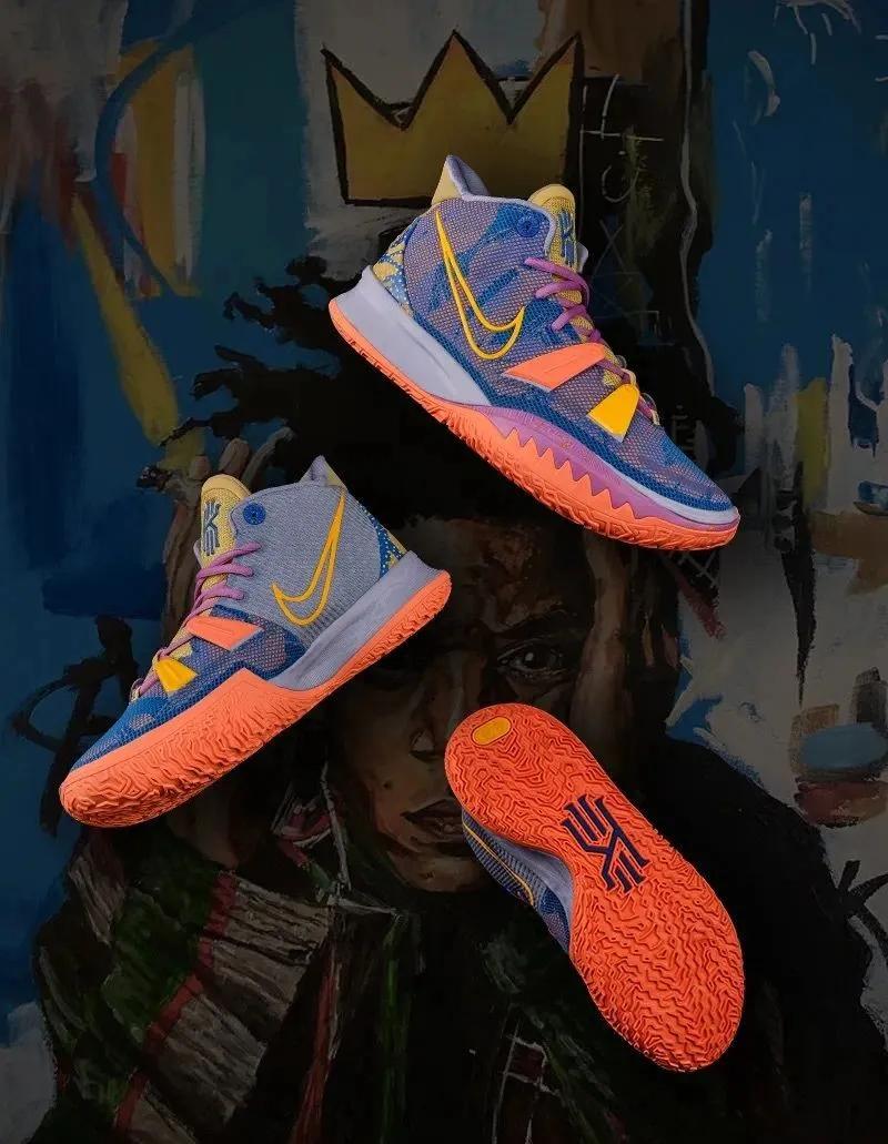 欧文穿欧文7打球图片,nba上脚欧文7紫黄破晓