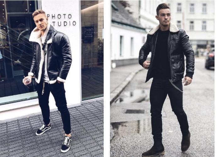 皮衣穿搭男生霸气,皮衣穿什么内搭比较好看