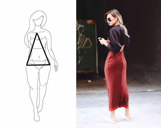 “三角妹”掌握扬长避短法，取舍上下身的优劣势，轻松穿出法式风