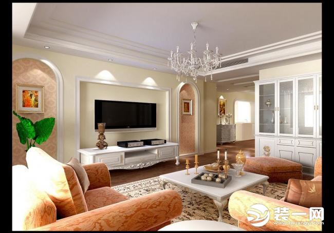 流行的欧式电视墙装修效果图大全,欧式电视墙风格装修效果图