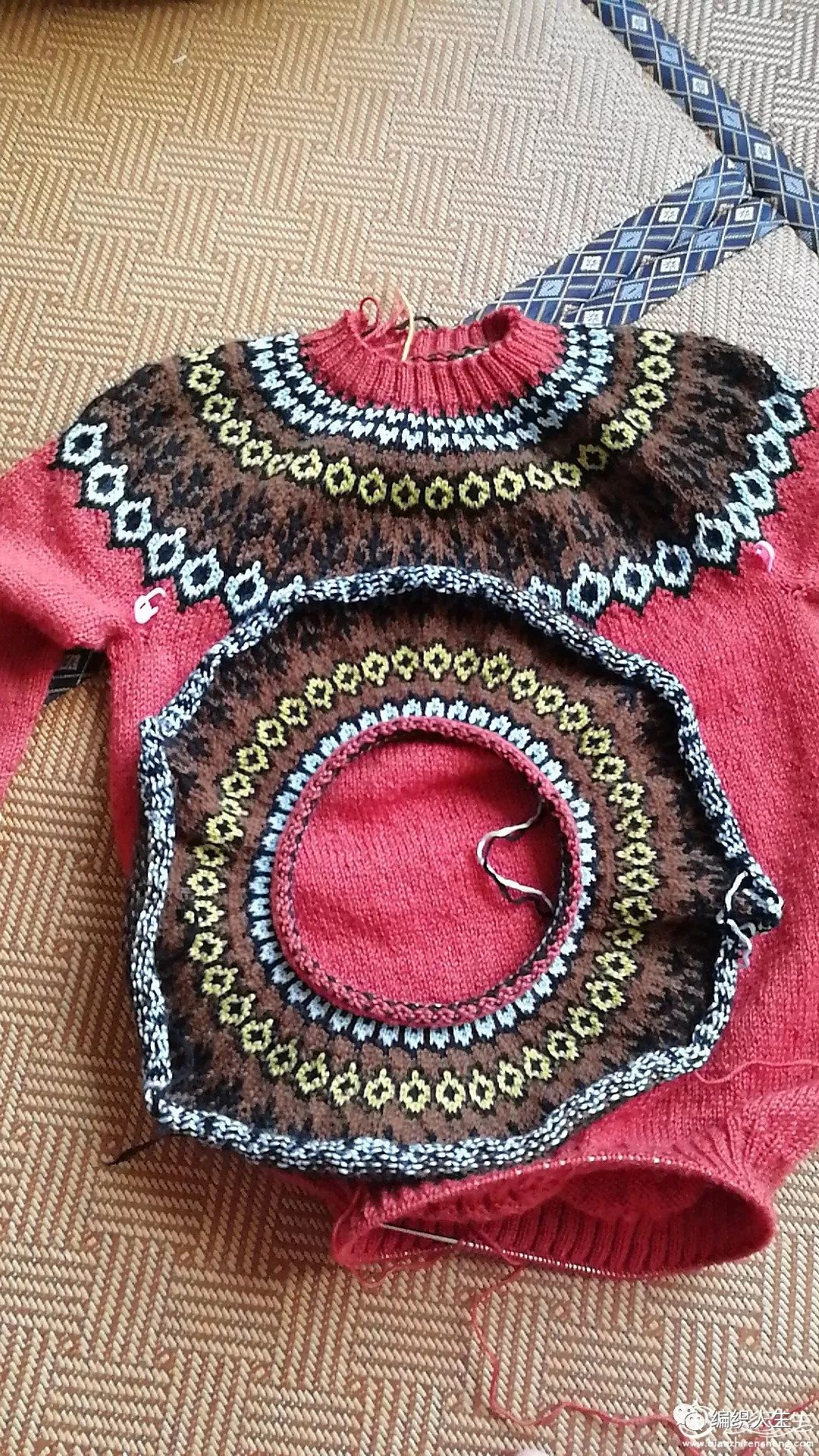 7-12岁儿童棒针开衫毛衣,网红秋冬镂空圆肩毛衣的编织教程