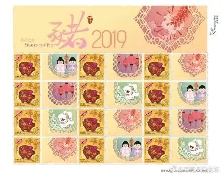2019猪年生肖邮票整版多少钱,2019年联合国猪年生肖邮票