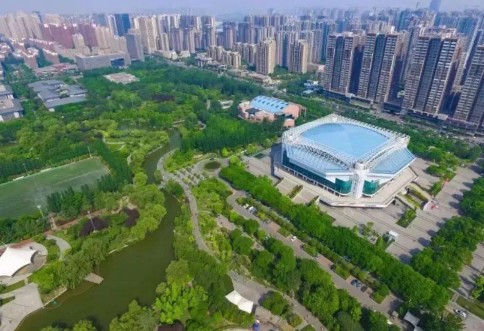 西安动物园旅游手绘示意图,最美的西安公园风景图