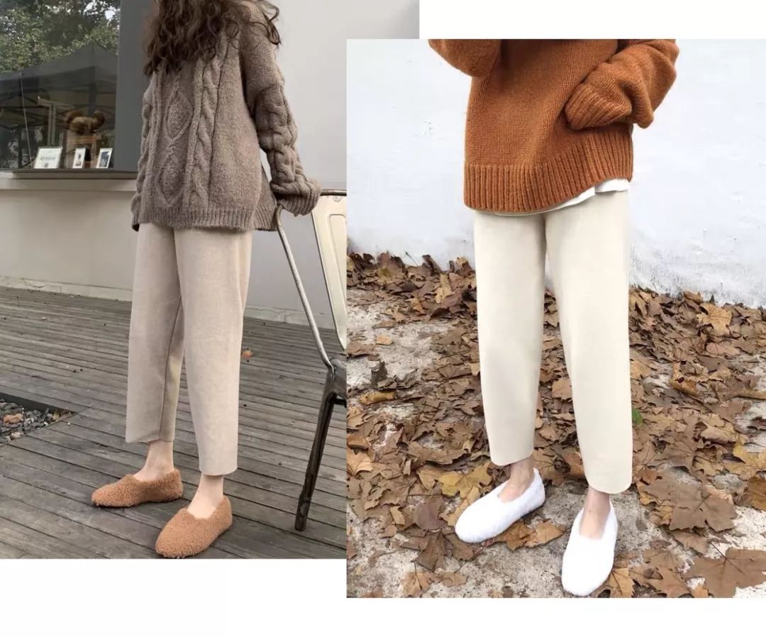 里面再穿条宽松阔腿裤也显瘦,能穿秋裤的阔腿裤推荐