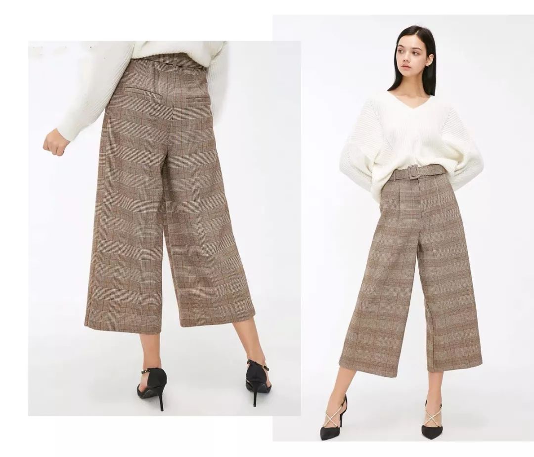 里面再穿条宽松阔腿裤也显瘦,能穿秋裤的阔腿裤推荐