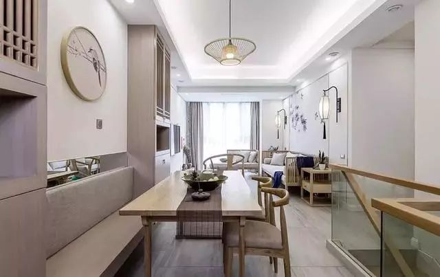 复式中式沙发背景墙,纯中式客厅挑空沙发墙