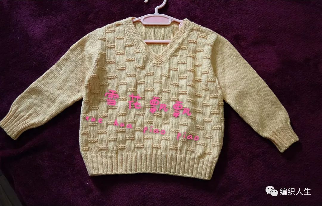 女士棒针插肩袖套头毛衣花样,纵横组合花样棒针套头毛衣