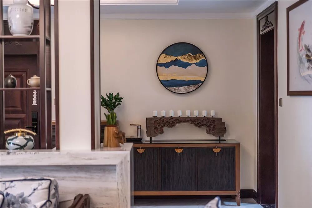 140平跃层新中式装修全景图,翰林名府140平米新中式装修