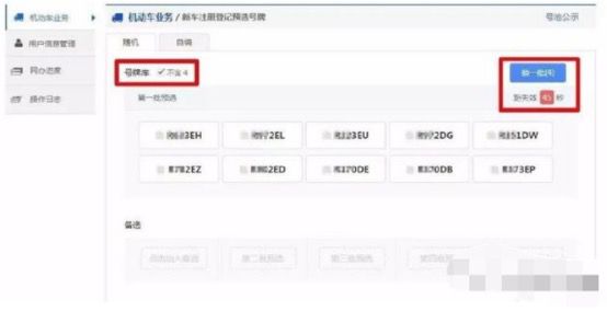 上牌选号怎样选才得靓号,网上选号车牌号流程实录