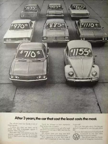 甲壳虫停产广告,甲壳虫经典广告语