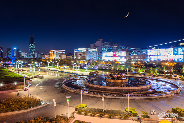 济南夜晚旅行路线,济南手绘地图
