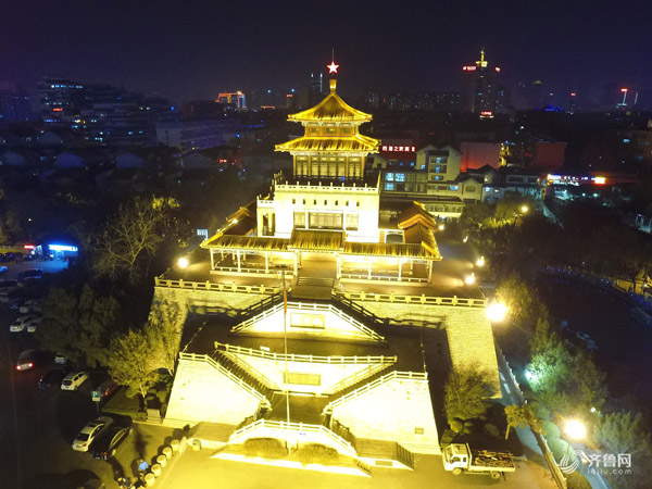 济南夜晚旅行路线,济南手绘地图