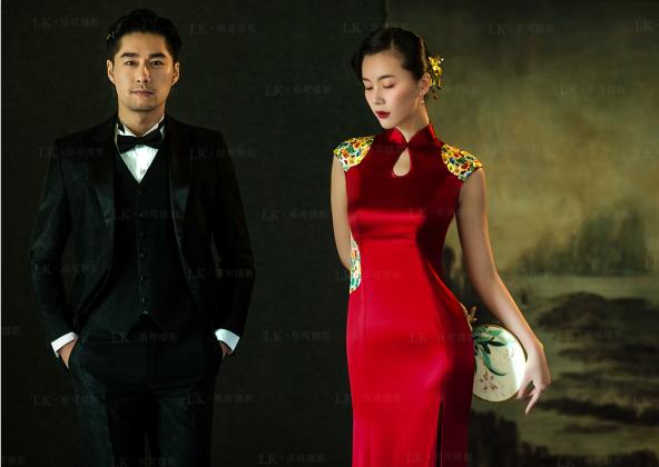 乐可：旗袍婚纱照成最美中国风，郑州婚纱摄影工作室哪家好？