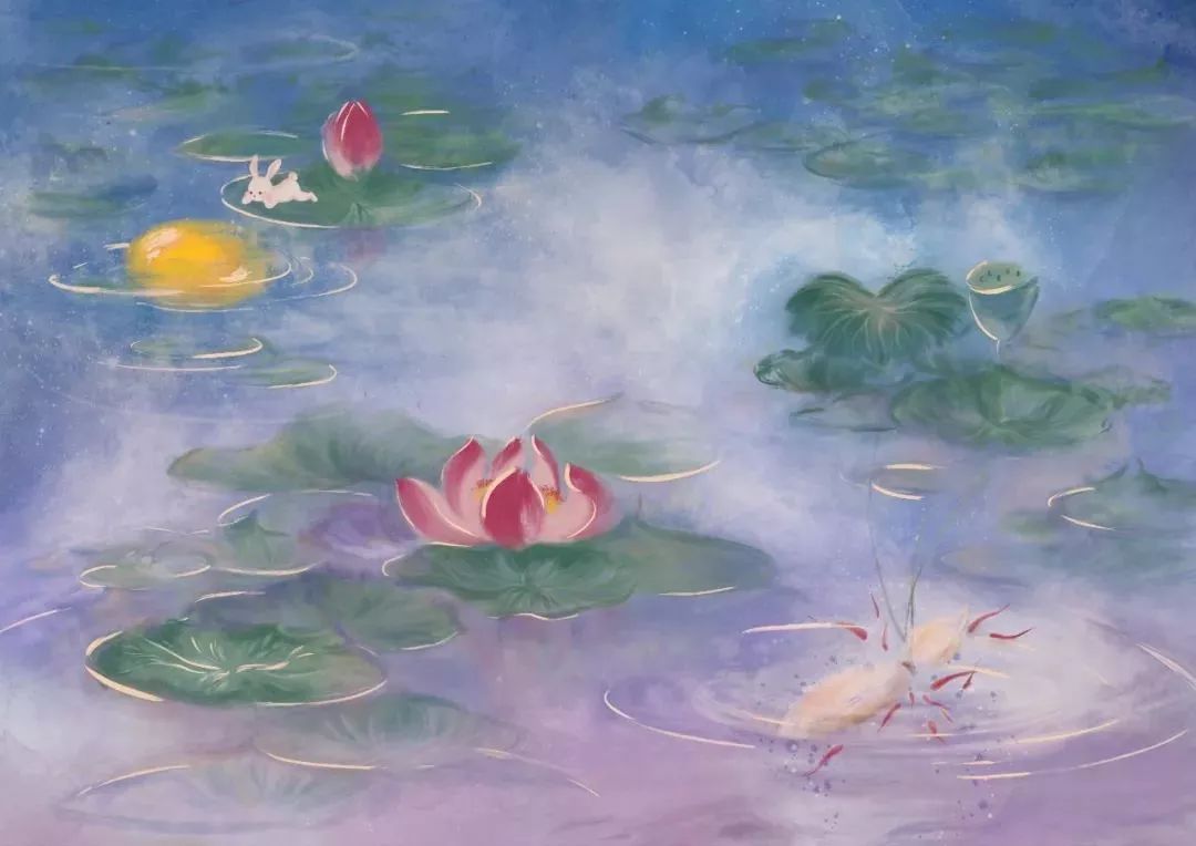 宫廷荷塘月色月饼,荷塘月色做成月饼