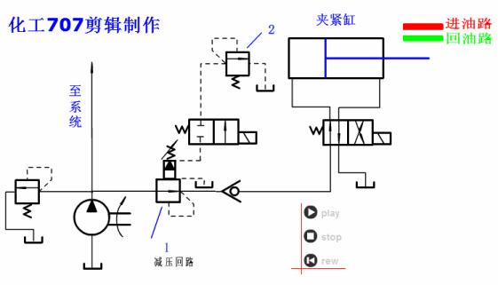 液压基本回路电路图,26种液压回路动画图解