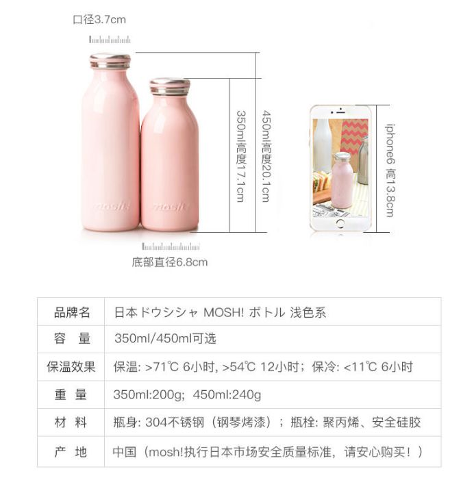 清新可爱的保温杯,超萌大号保暖杯