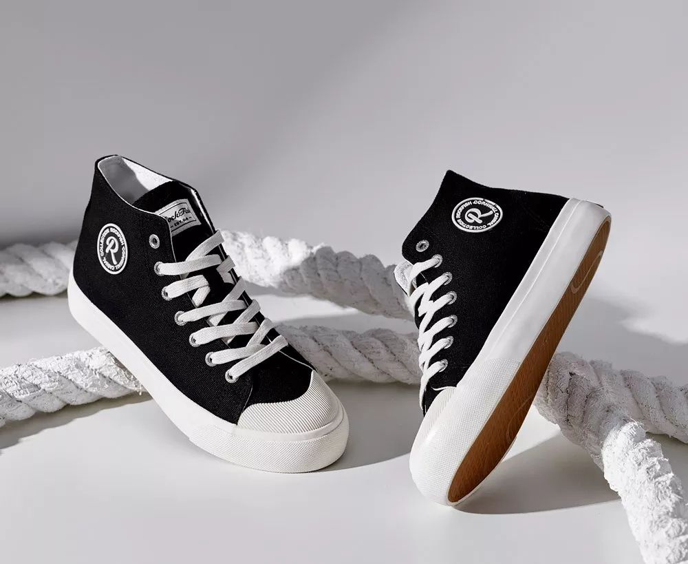 英伦透气帆布鞋,高街超高帮帆布鞋