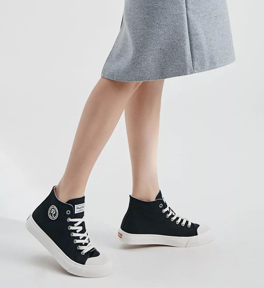 英伦透气帆布鞋,高街超高帮帆布鞋