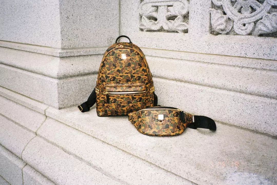 bape和mcm联名外套,mcmxbape双肩包