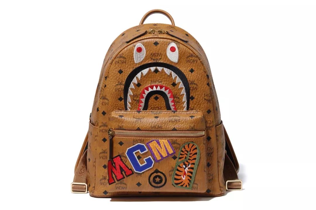 bape和mcm联名外套,mcmxbape双肩包