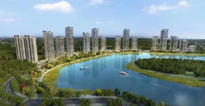 天府中央商务区楼盘,成都天府新区河畔新世界一期实景