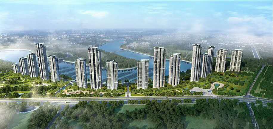 天府中央商务区楼盘,成都天府新区河畔新世界一期实景