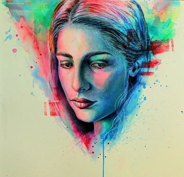 怎样用水彩画出手绘的色彩,水彩画特殊技法朦胧感