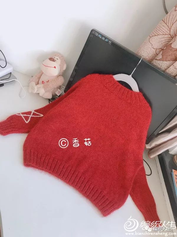 山羊绒女宝毛衣的编织教程,女宝彩虹色套头毛衣编织全过程